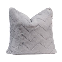 Jessie Chevron Faux Fur Throw Pillow Cover | 20" x 20"