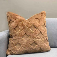 Trellis Faux Fur Throw Pillow Cover | 20" x 20"