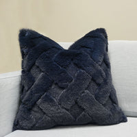 Trellis Faux Fur Throw Pillow Cover | 20" x 20"