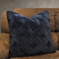 Trellis Faux Fur Throw Pillow Cover | 20" x 20"