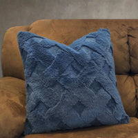 Trellis Faux Fur Throw Pillow Cover | 20" x 20"