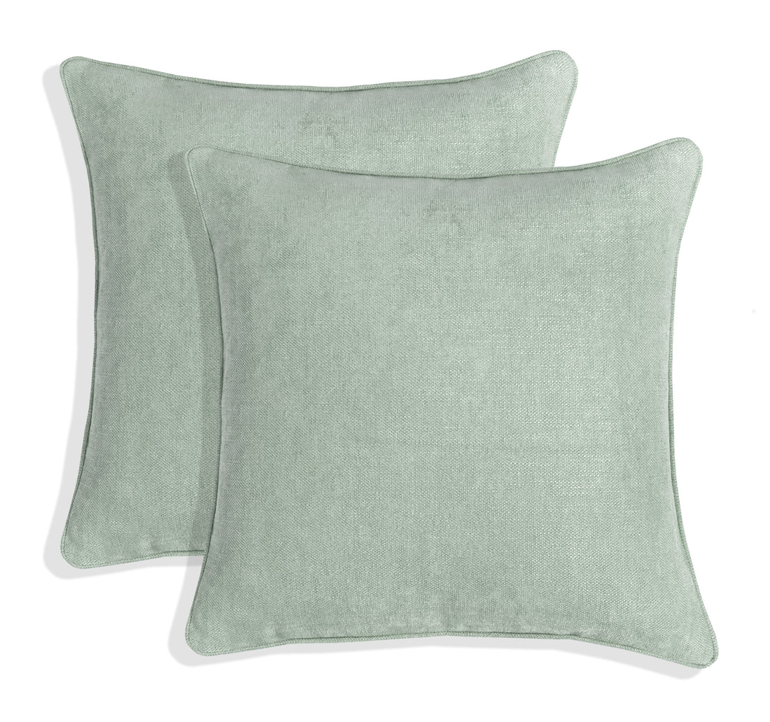 Set of 2 Gorgeous Chenille Throw Pillow Micro Piping | 20" x 20"