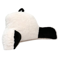 Panda Faux Fur Bed Reading Memory Foam Pillow | Backrest Support Soft Cushion with Arms Medium