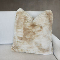 Ruched Tie Dye Faux Fur Throw Pillow Cover | 20" x 20"