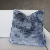 Ruched Tie Dye Faux Fur Throw Pillow Cover | 20" x 20"
