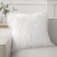 Shaggy Faux Fur Throw Pillow Cover | 12x20 & 18x18