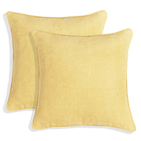 Set of 2 Gorgeous Chenille Throw Pillow Micro Piping | 20" x 20"