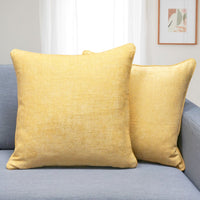 Set of 2 Gorgeous Chenille Throw Pillow Micro Piping | 20" x 20"