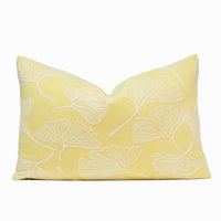 Lily Pad Embroidery Throw Pillow Cover | 14" x 20"