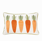 5 Carrots Throw Pillow Cover | Orange | 14" x 20"