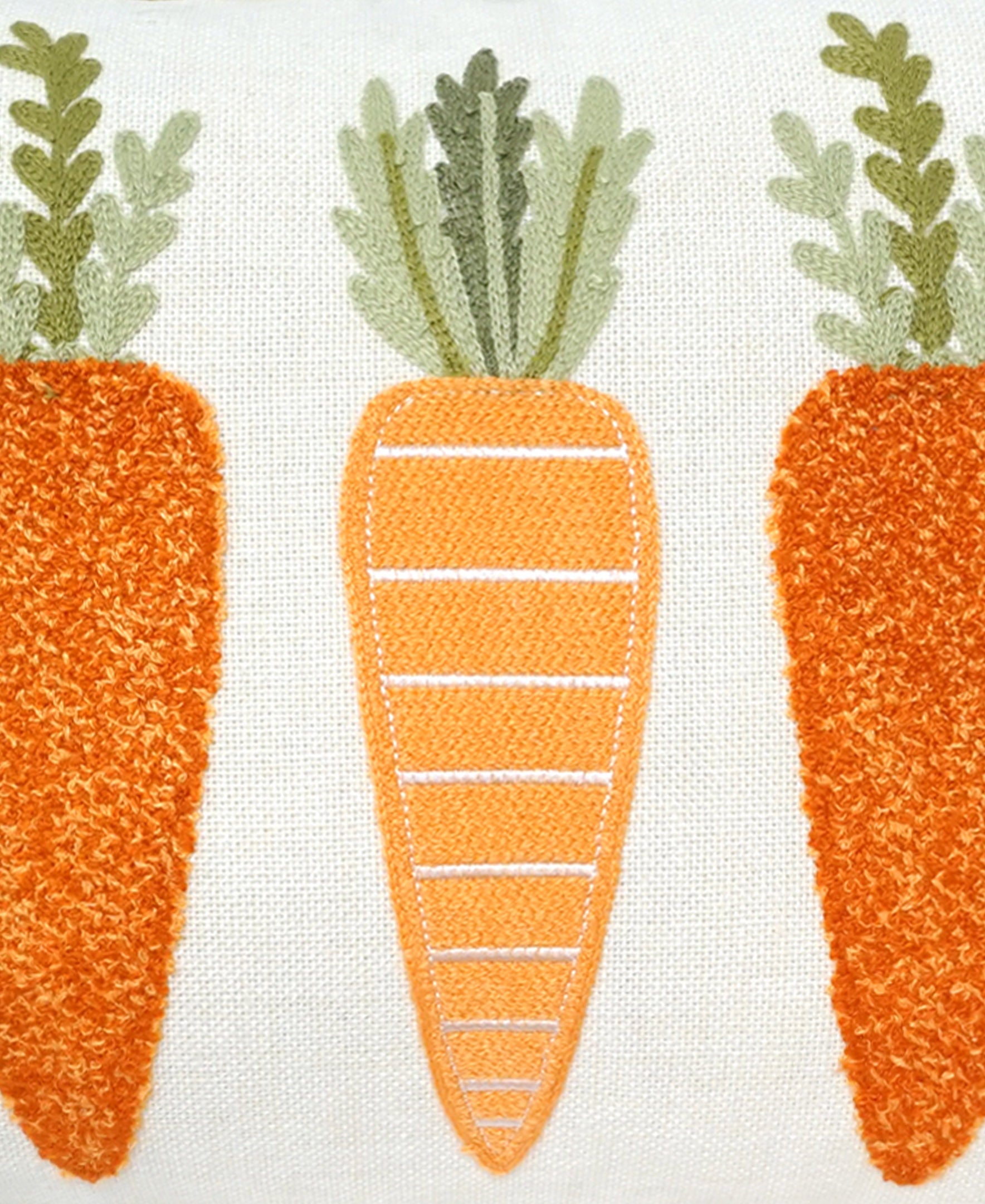 5 Carrots Throw Pillow Cover | Orange | 14" x 20"