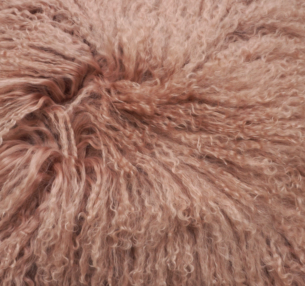 Mongolian Lamb Fur Throw Pillow | 16" x 16"