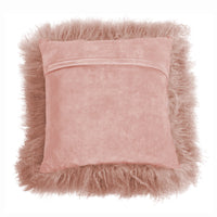 Mongolian Fur Throw Pillow | 16" x 16"