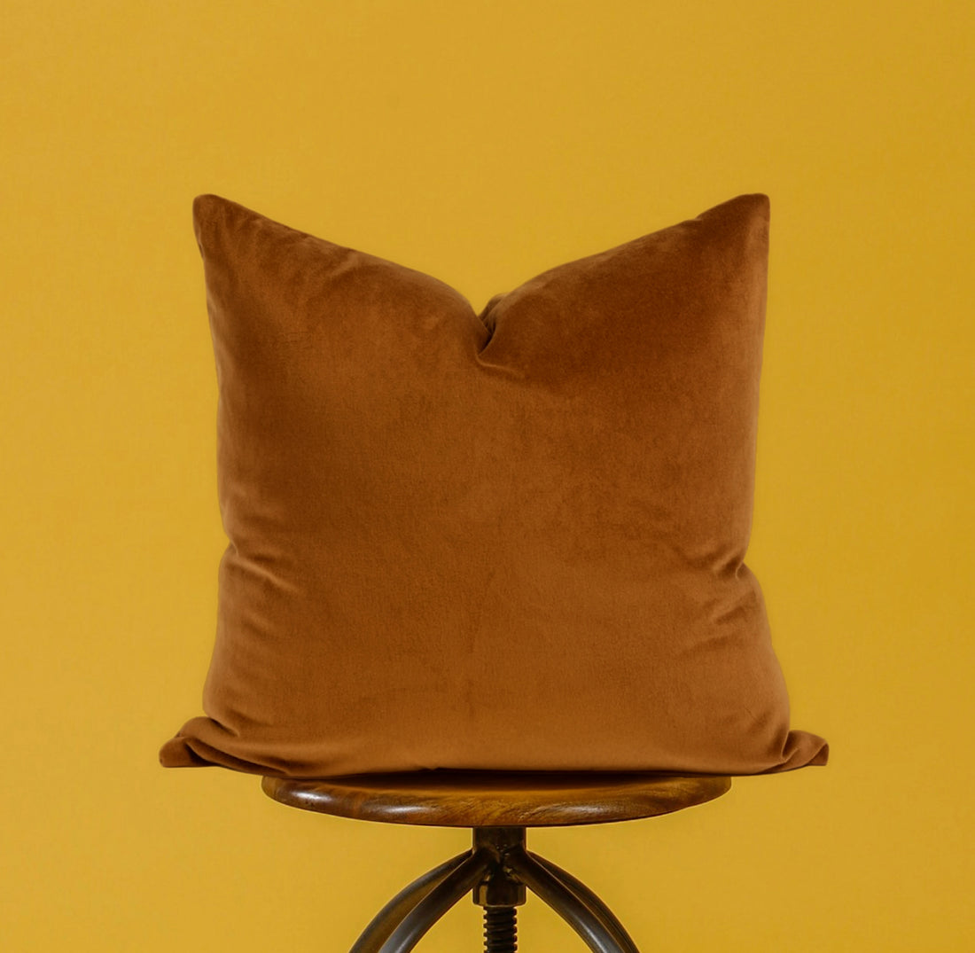 Euro Velvet Throw Pillow Cover | 24" x 24"