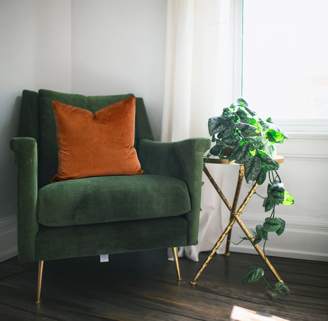 Euro Velvet Throw Pillow Cover | 24" x 24"