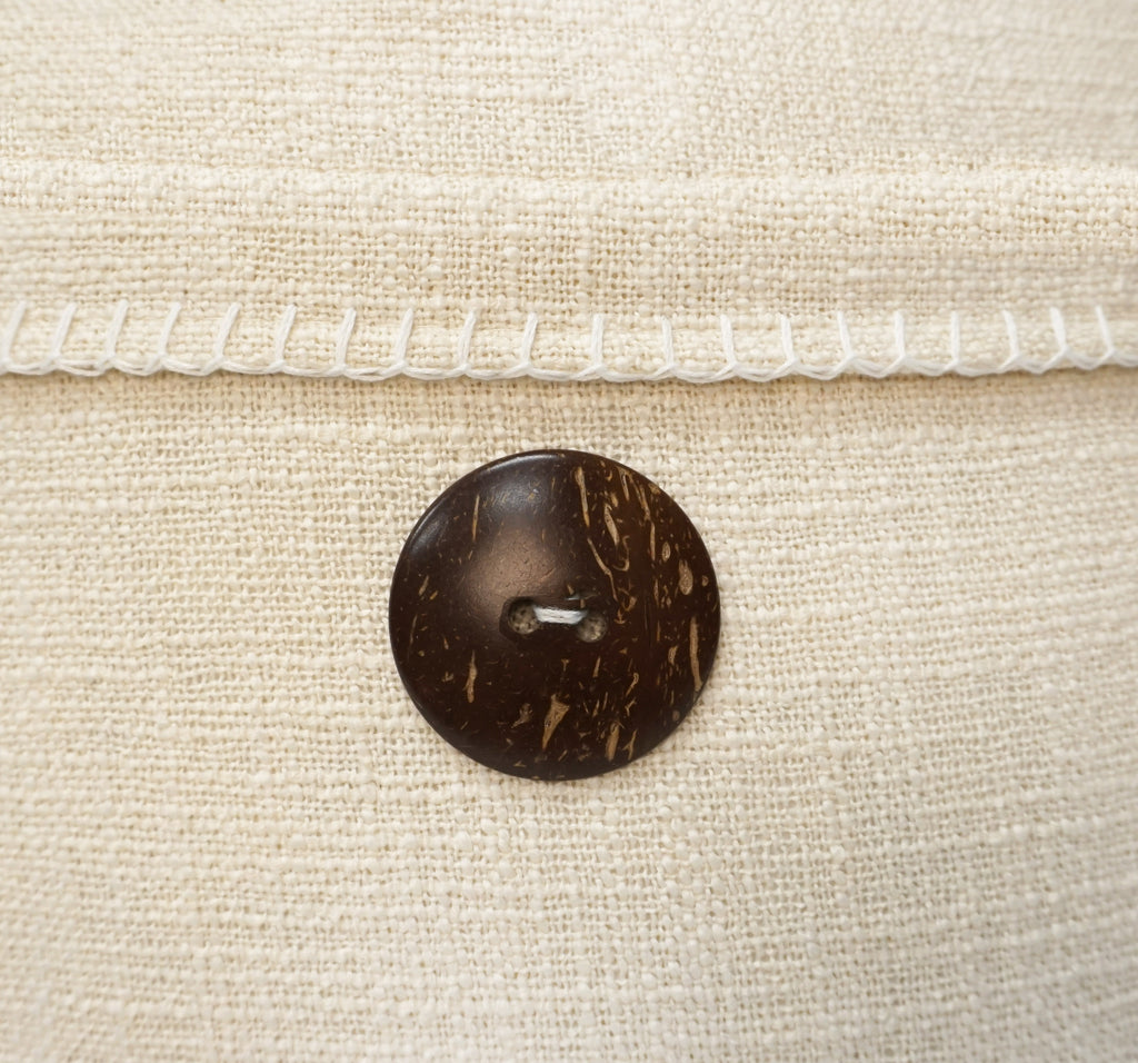 Wendy Button Whip Stitch Throw Pillow Cover | 20" x 20"