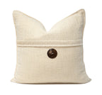 Wendy Button Whip Stitch Throw Pillow Cover | 20" x 20"