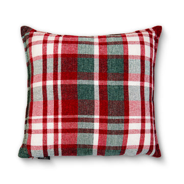 Celine Plaid Chenille Throw Pillow | 20"x20"