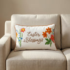 Easter Blessings Floral Throw Pillow Cover | Multi | 14" x 20"