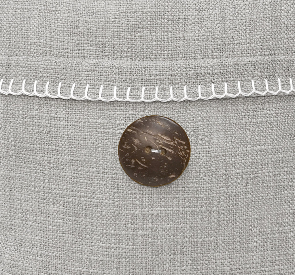Wendy Button Whip Stitch Throw Pillow Cover | 20" x 20"