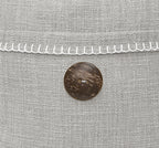 Wendy Button Whip Stitch Throw Pillow Cover | 20" x 20"