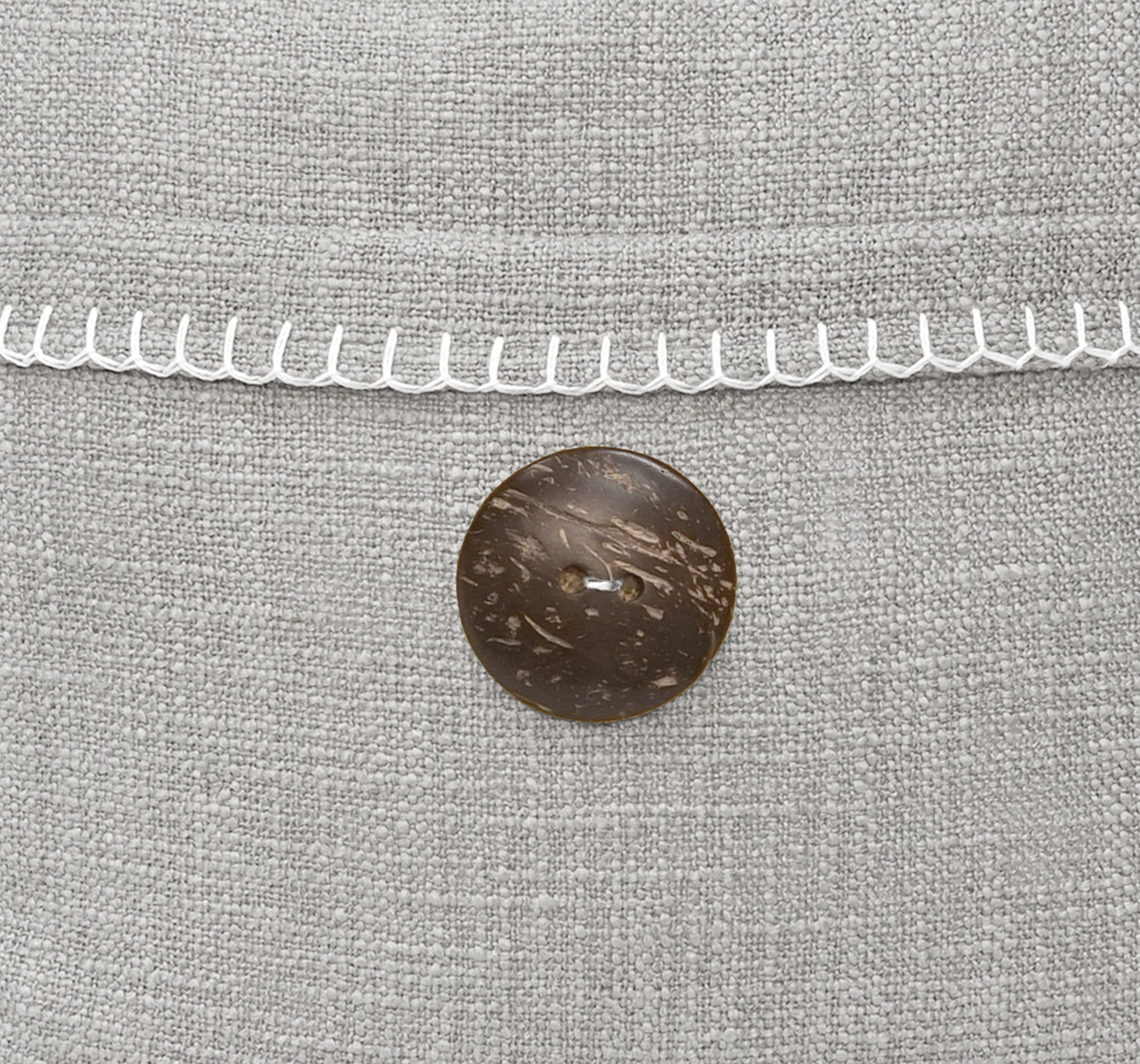 Wendy Button Whip Stitch Throw Pillow Cover | 20" x 20"