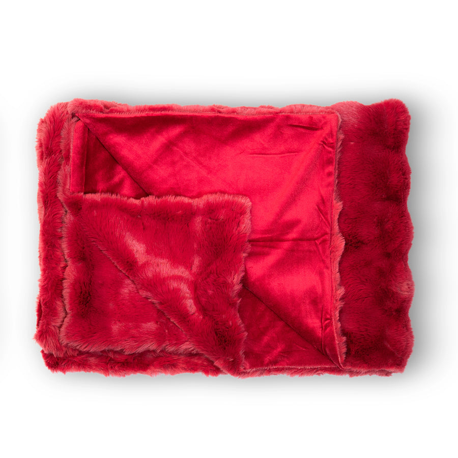 Giorgio Bubble Faux Fur Throw Blanket | 20''x20''