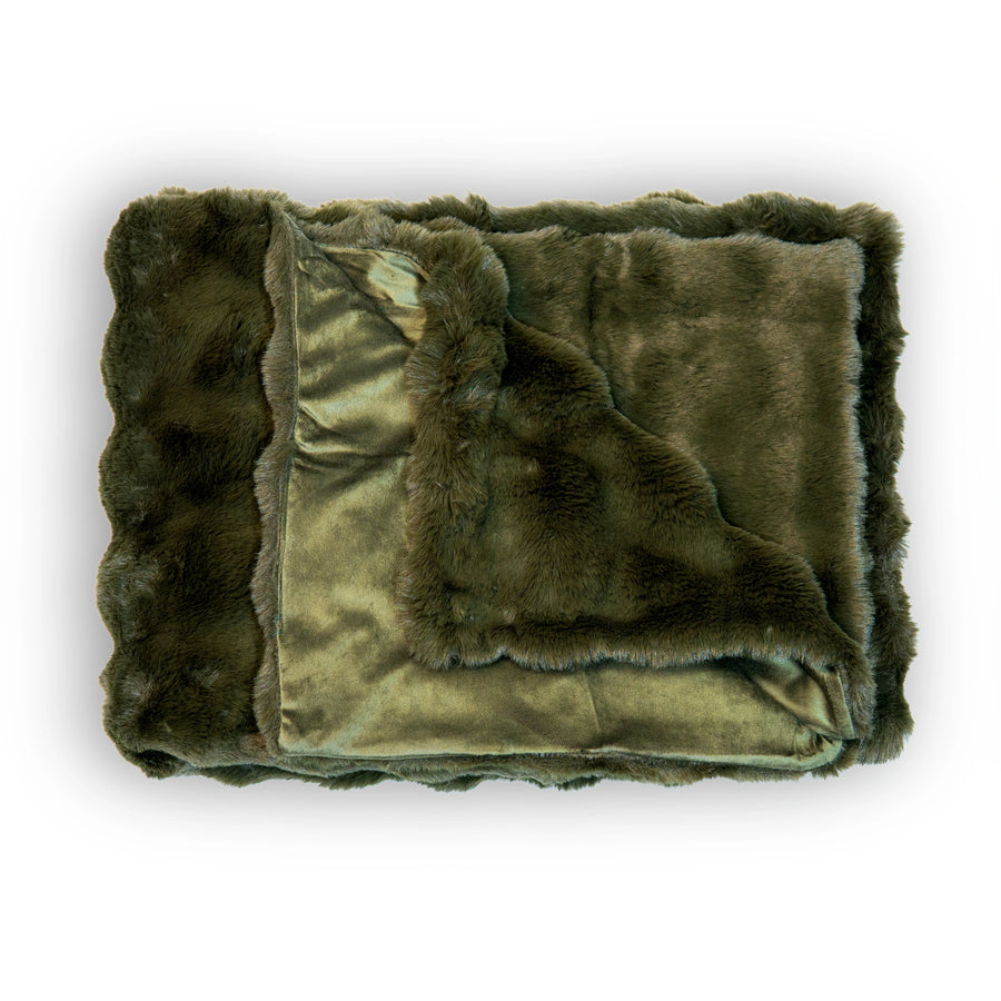 Giorgio Bubble Faux Fur Throw Blanket | 20''x20''