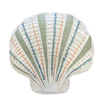 Indian Seashell Shaped Throw Pillow | 15"