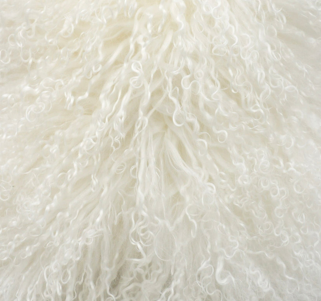 Mongolian Lamb Fur Throw Pillow | 16" x 16"