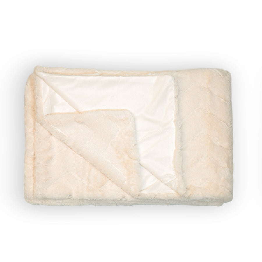 Jessie Chevron Faux Fur Throw Blanket | 50''x70''