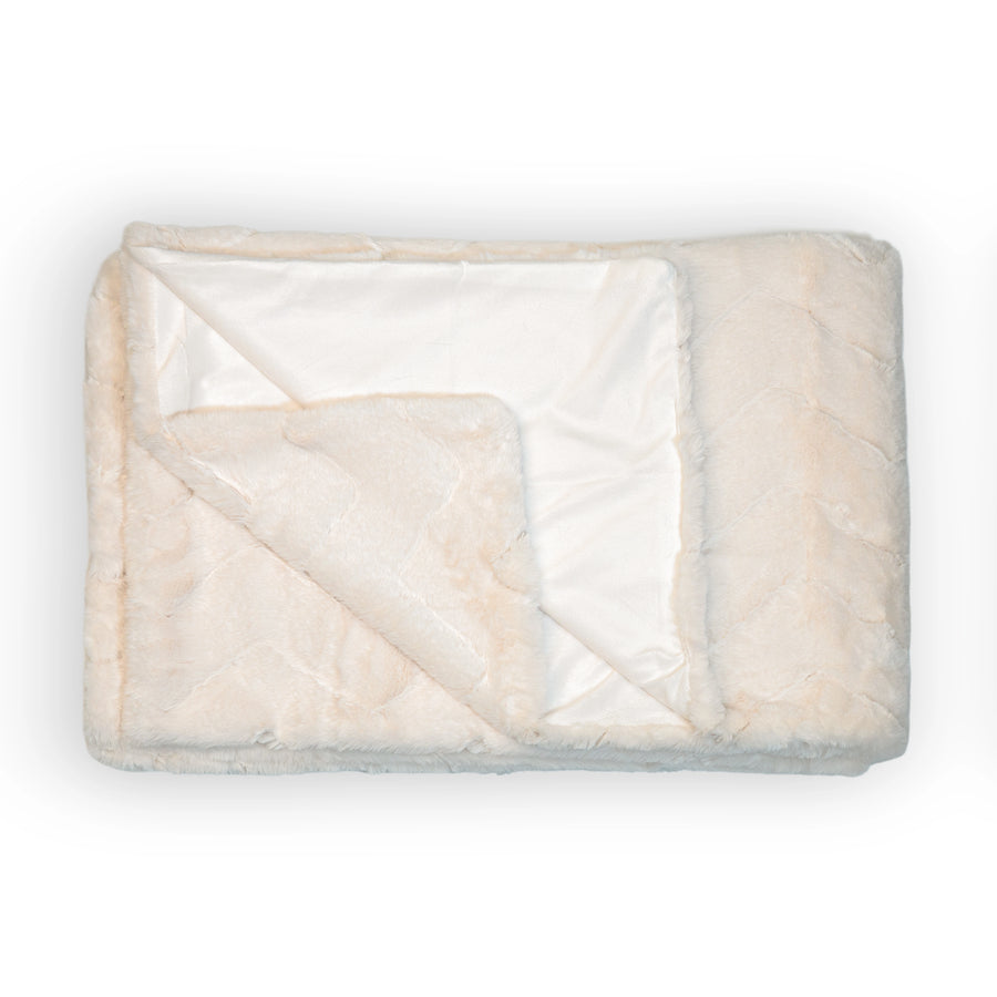 Jessie Chevron Faux Fur Throw Blanket | 50''x70''