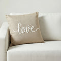 Love Embroidery Throw Pillow | 20"x20"