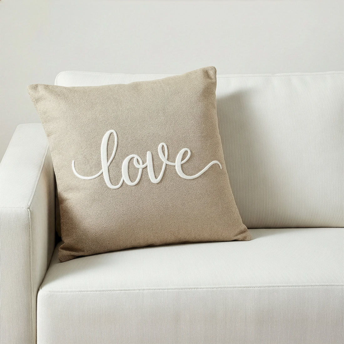 Love Embroidery Throw Pillow | 20"x20"