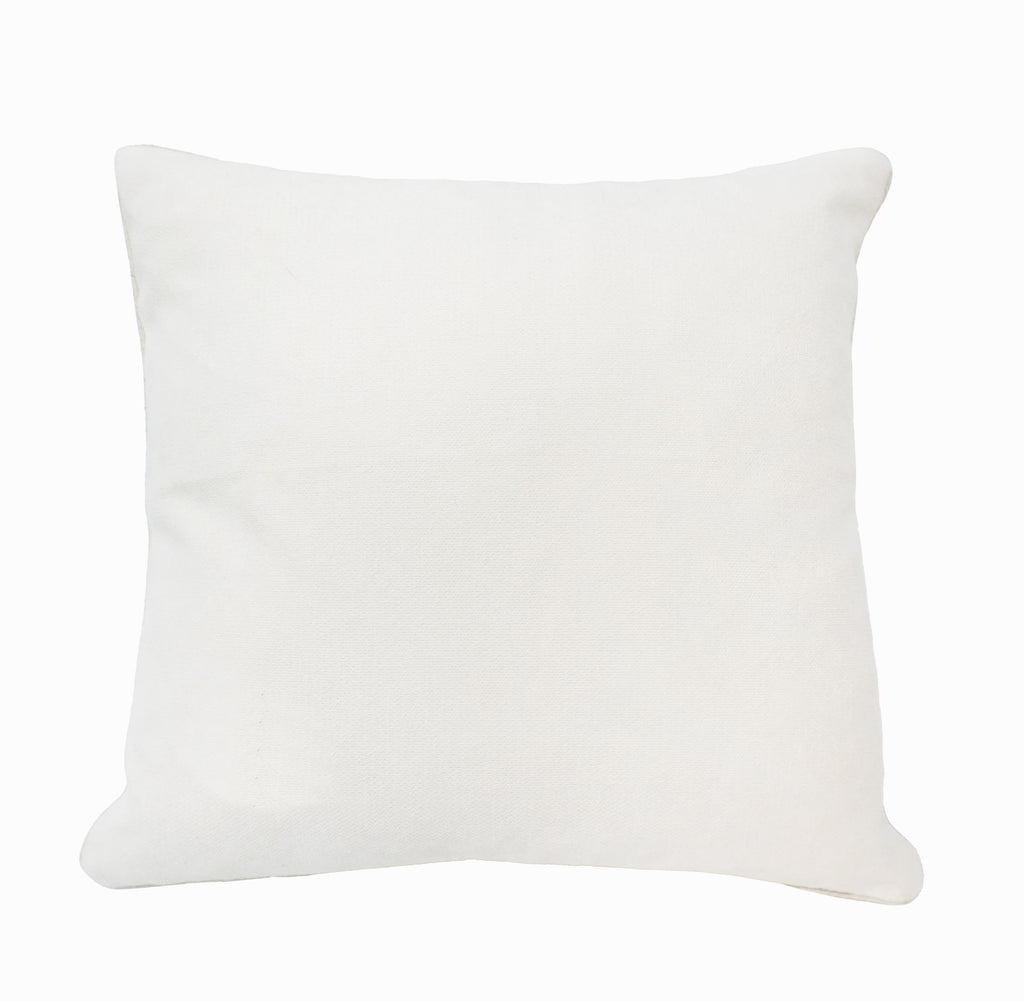 Mushroom & Wildflowers Throw Pillow Cover | Ivory | 18" x 18"