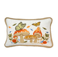 Mushrooms & Butterflies Throw Pillow Cover | Multi | 14" x 20"