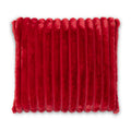 Ribbed Faux Fur Pillow Chili Pepper | 20"x20"