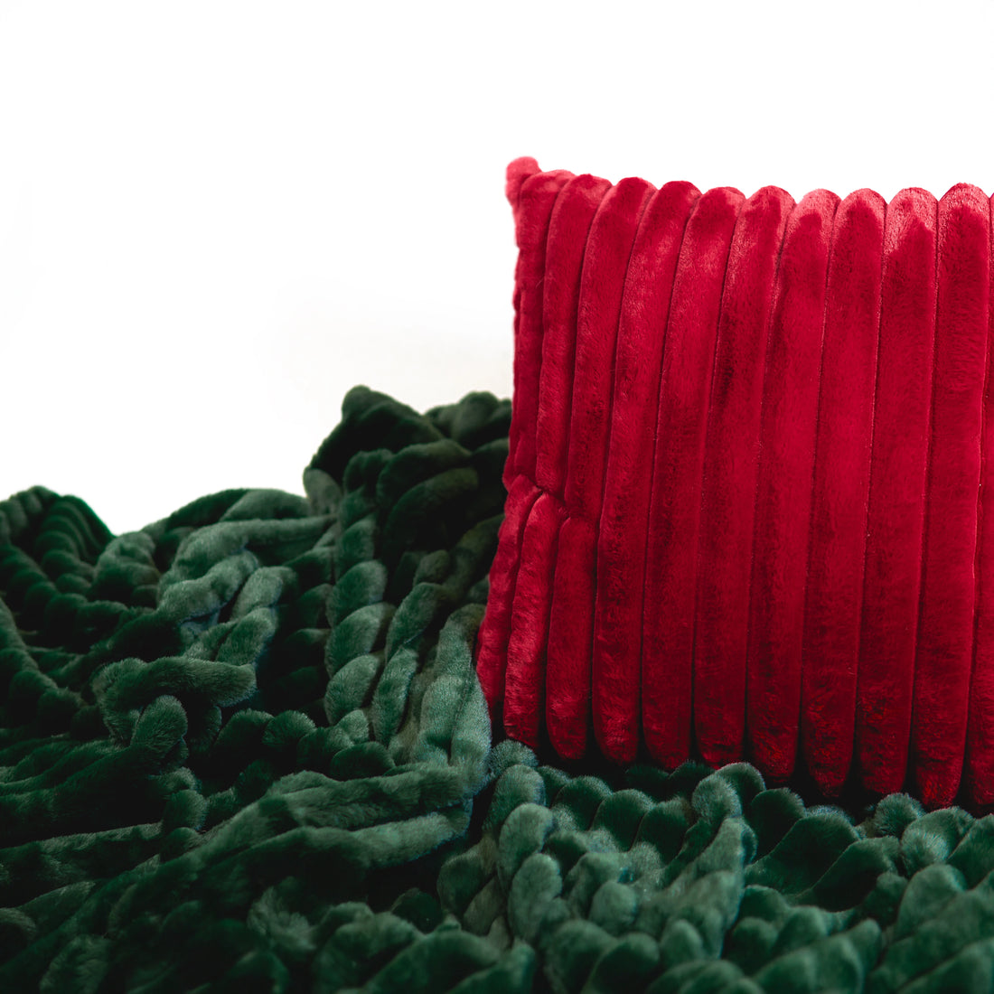 Ribbed Faux Fur Holiday Set