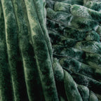 Ribbed Faux Fur Throw Blanket | 50"x70"