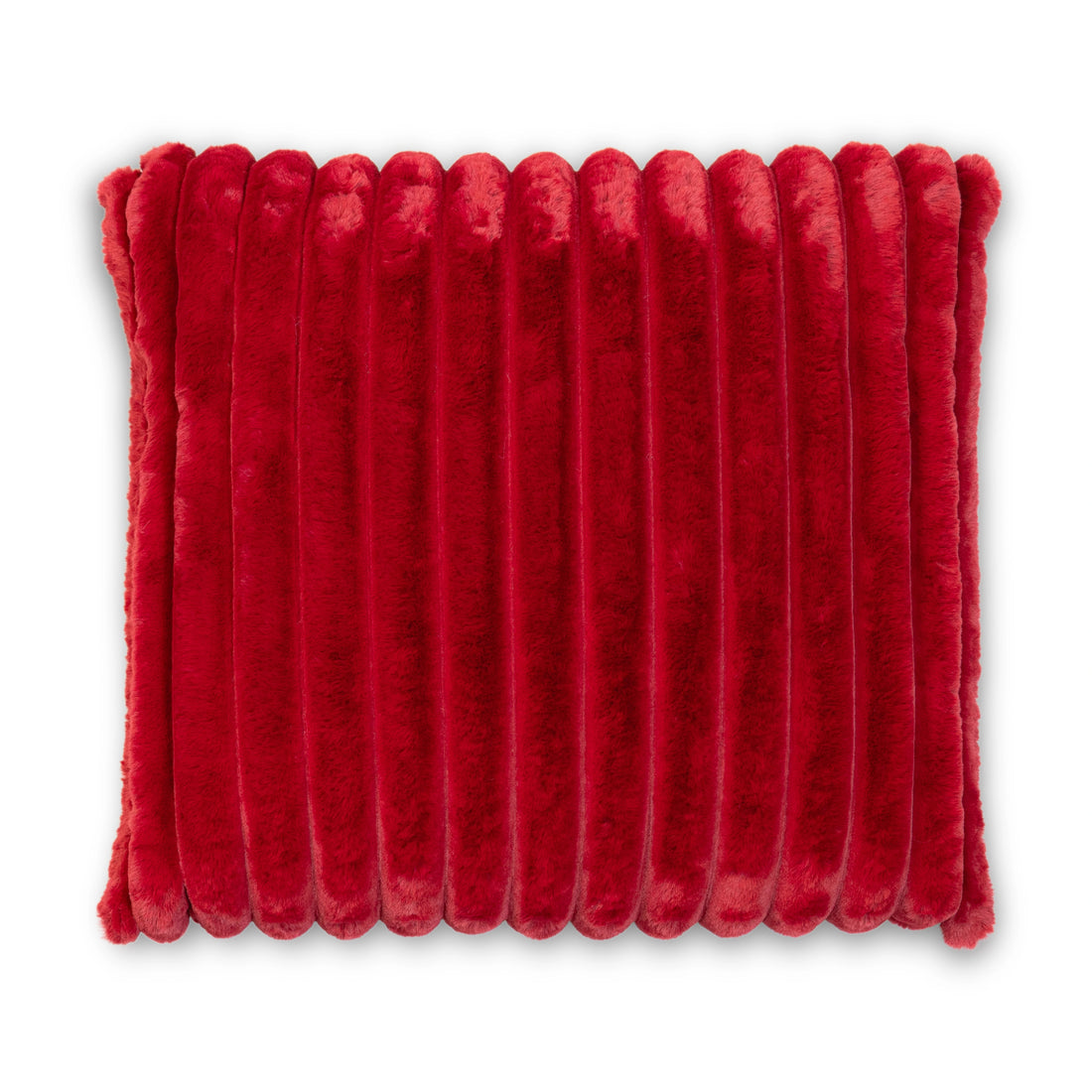 Ribbed Faux Fur Pillow Chili Pepper | 20"x20"