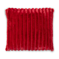 Ribbed Faux Fur Pillow Chili Pepper | 20"x20"