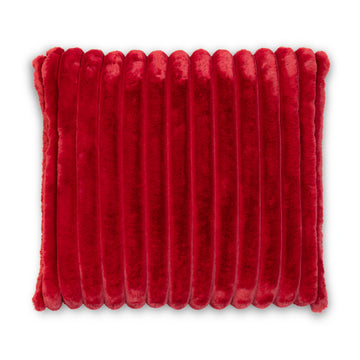 Ribbed Faux Fur Pillow Chili Pepper | 20"x20"