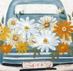 Spring Truck Throw Pillow | Multi | 20"x 20"