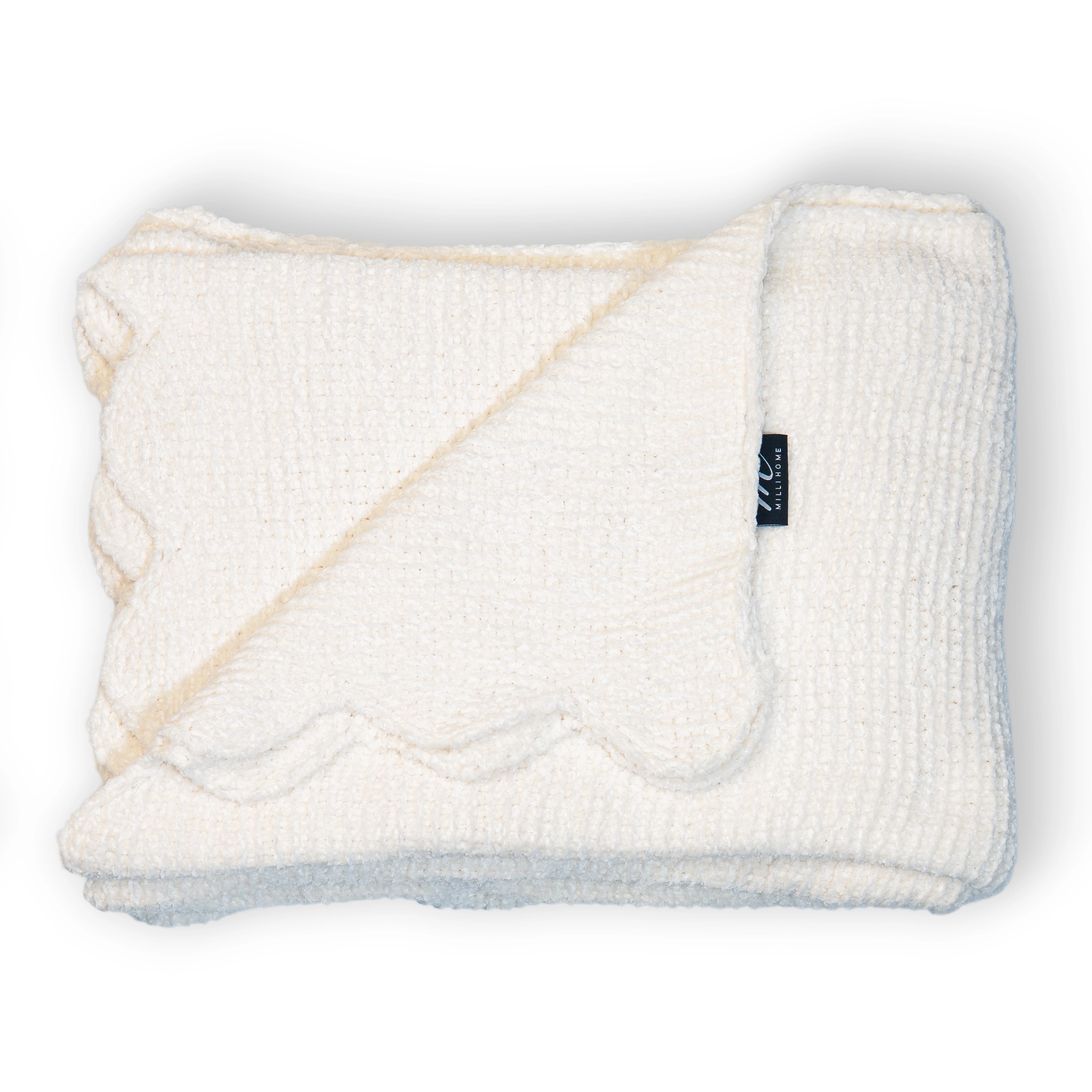 Scalloped Edge Chenille Throw Blanket | 50"x70"
