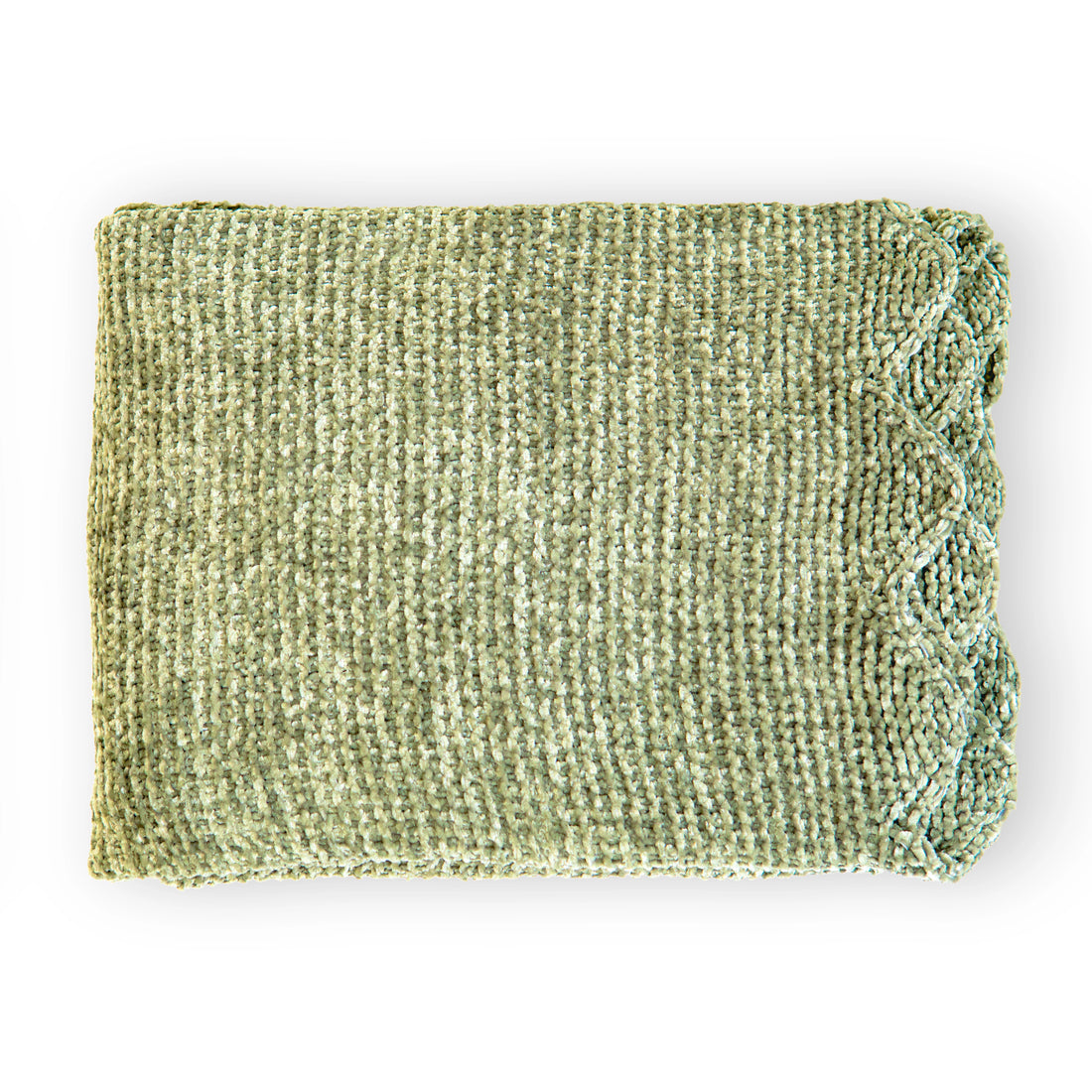 Scalloped Edge Chenille Throw Blanket | 50"x70"