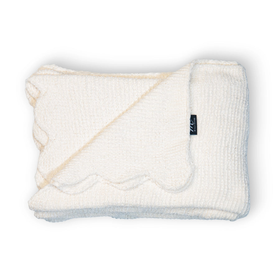 Scalloped Edge Chenille Throw Blanket | 50"x70"