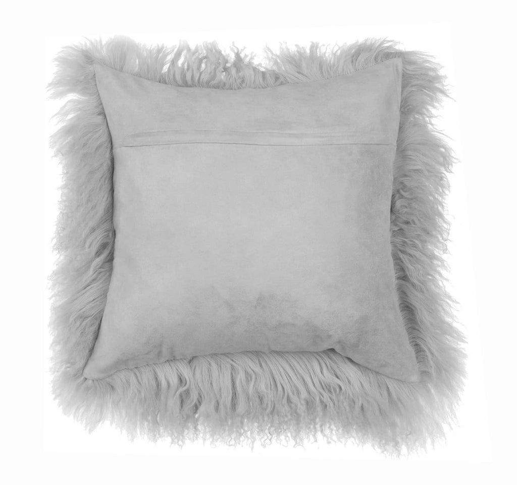Mongolian Lamb Fur Throw Pillow | 16" x 16"