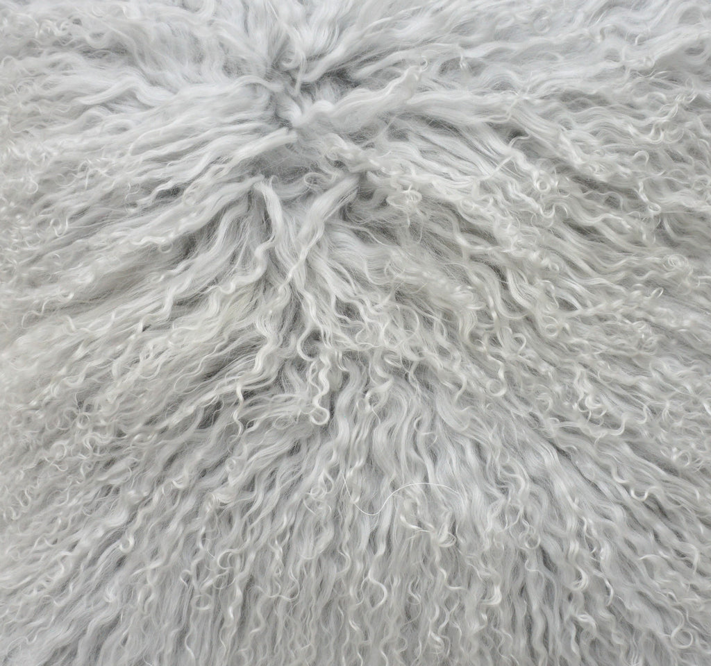 Mongolian Lamb Fur Throw Pillow | 16" x 16"