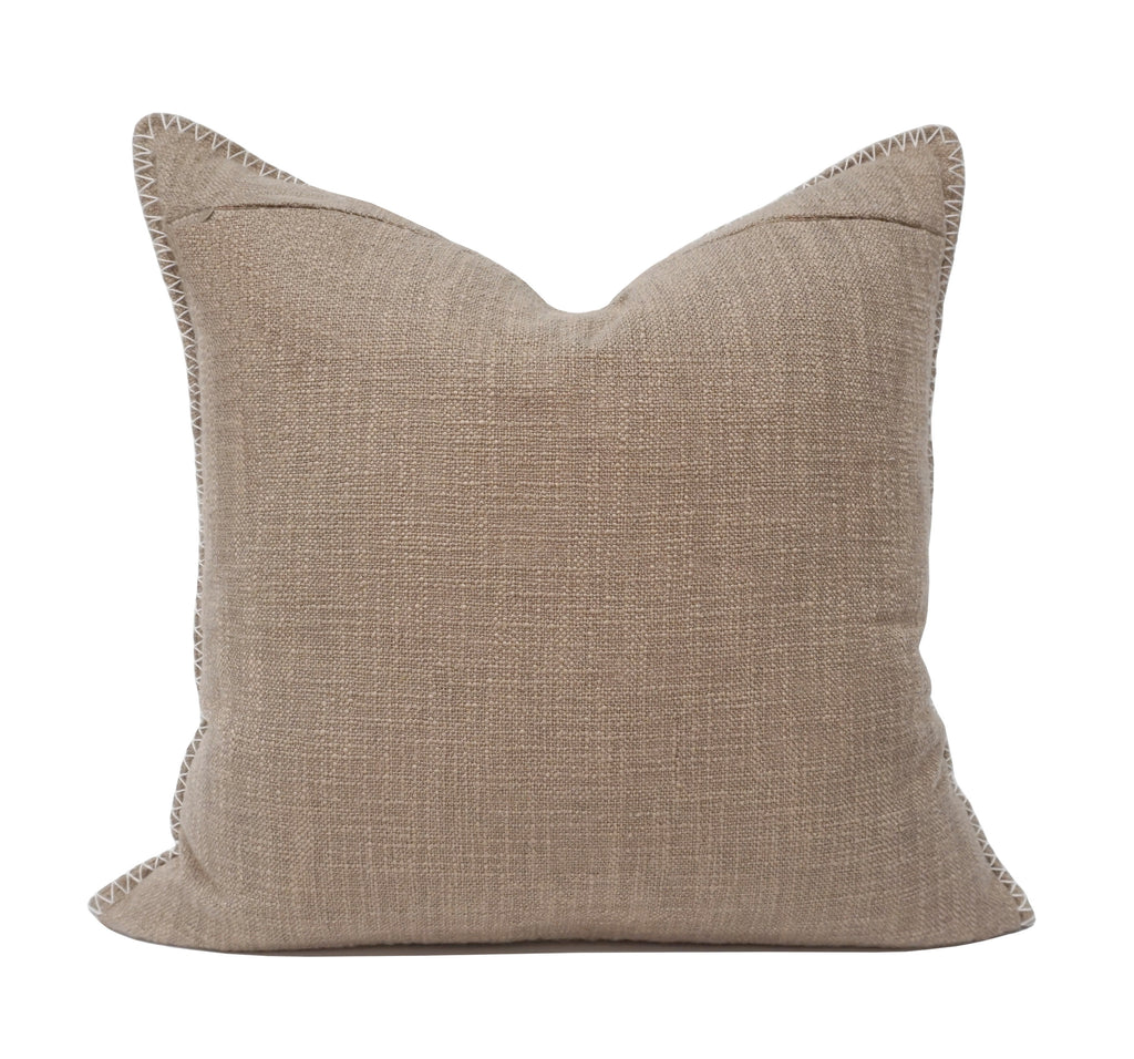 Wendy Button Whip Stitch Throw Pillow Cover | 20" x 20"