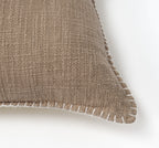 Wendy Button Whip Stitch Throw Pillow Cover | 20" x 20"